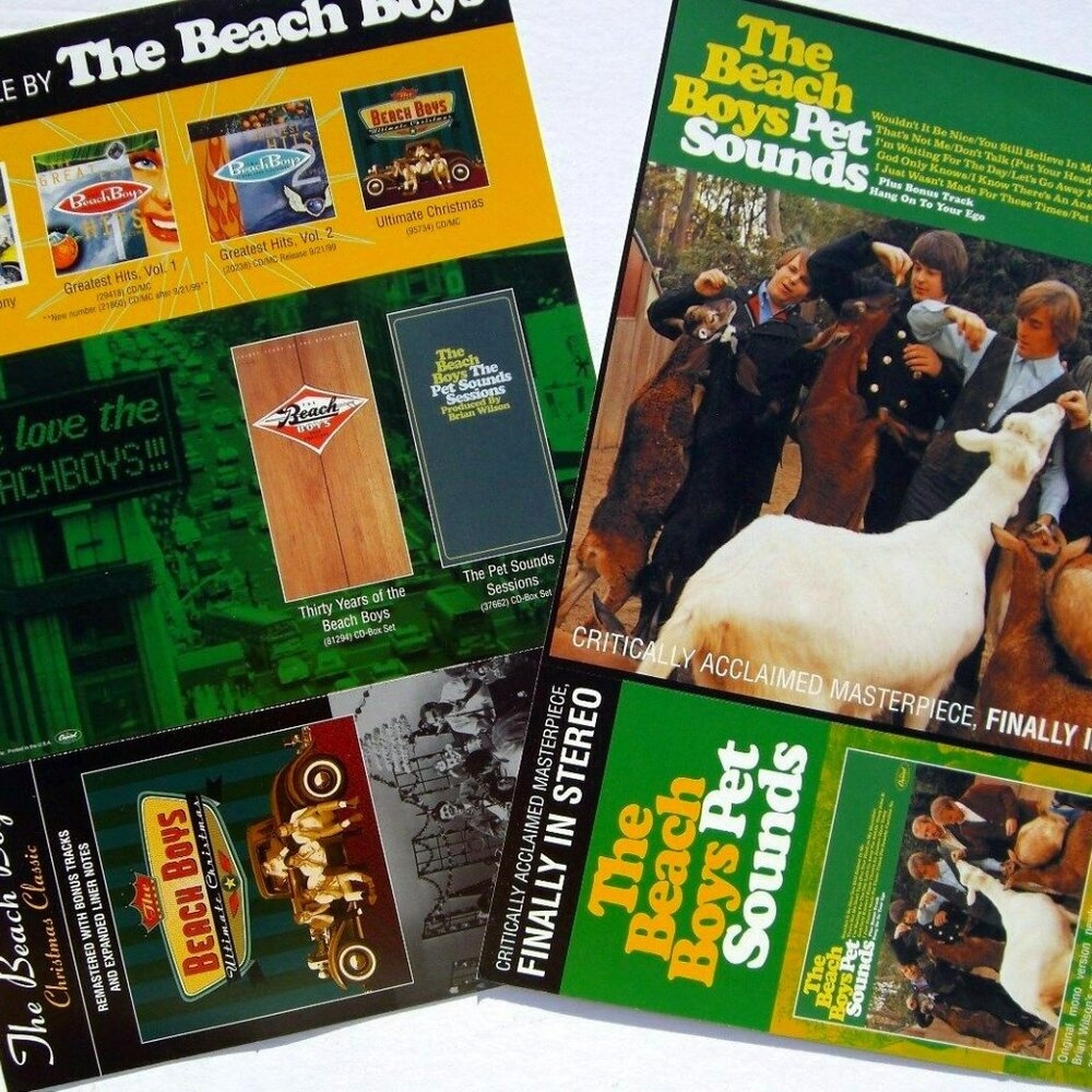 beach boys pet sounds 2 sided long 1999 promo poster  - brian wilson california